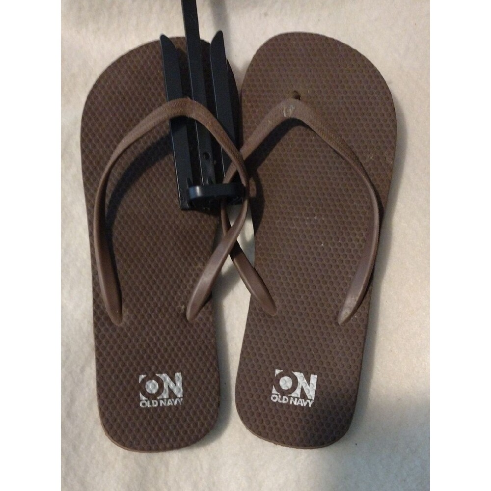 3 For $12 Sale! Women's Old Navy Brown Textured Thong Flip Flop Sandals Size 10
